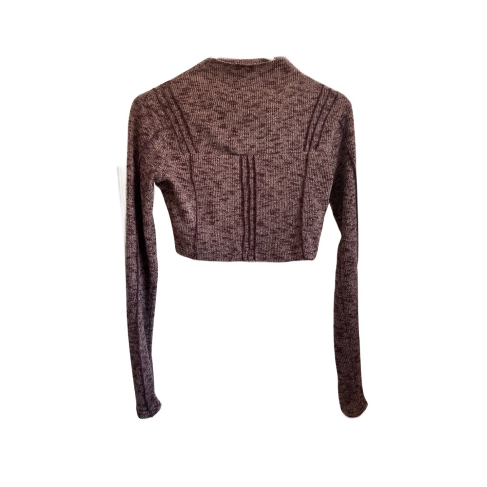 Out From Under- high neck, long sleeve, crop shirt